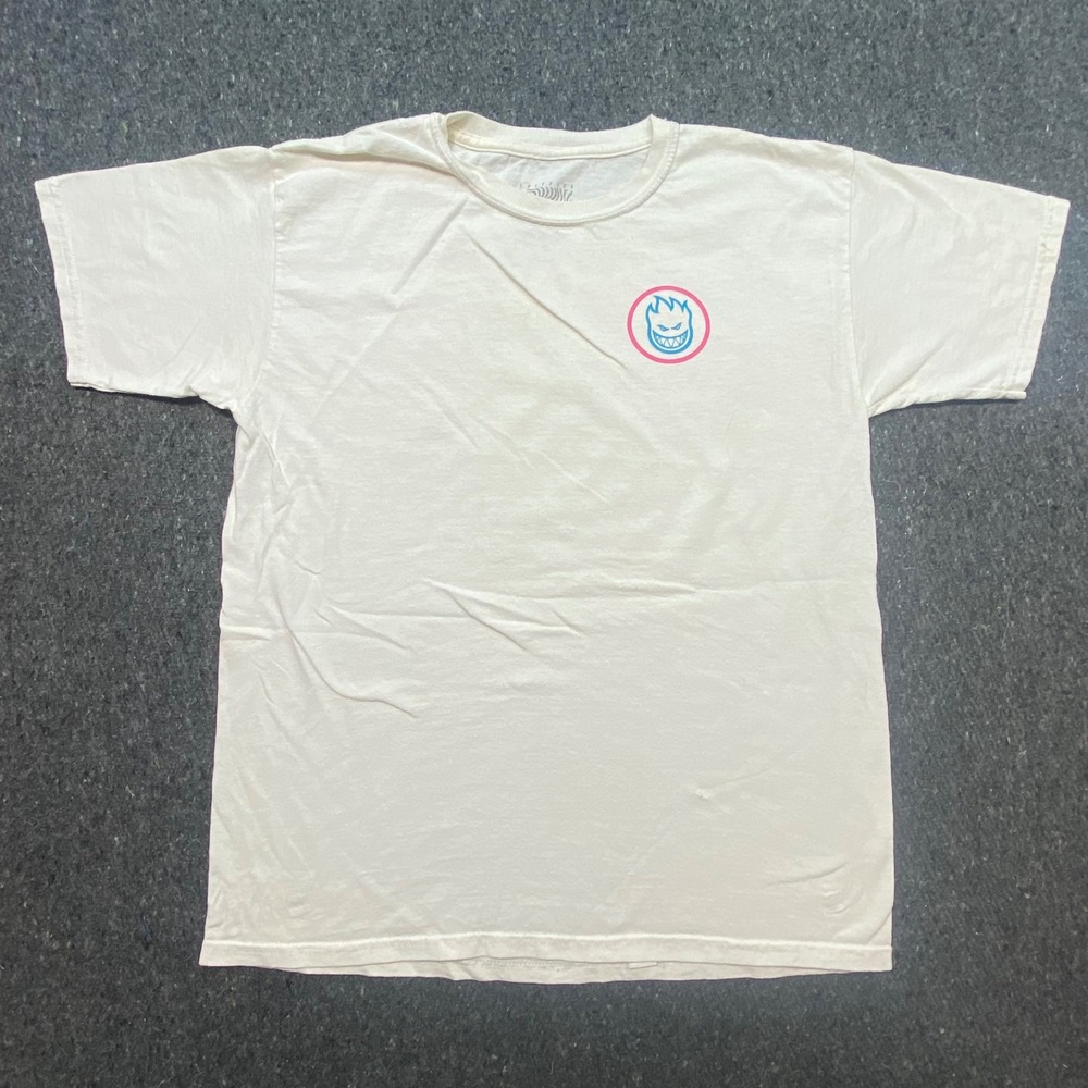 Spitfire T‎ Shirt Youth XL White Skater Bighead The End Swirl Graphic Tee